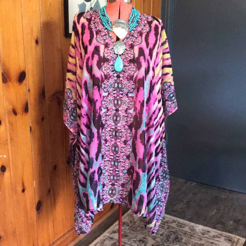 Pretty Leopard Jeweled Cover Up by Jessica Taylor OS